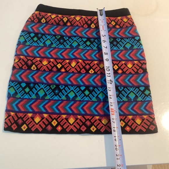 Jens Pirate Booty Aztec Colorful Diego Mini Sweater Skirt L - Picture 4 of 7